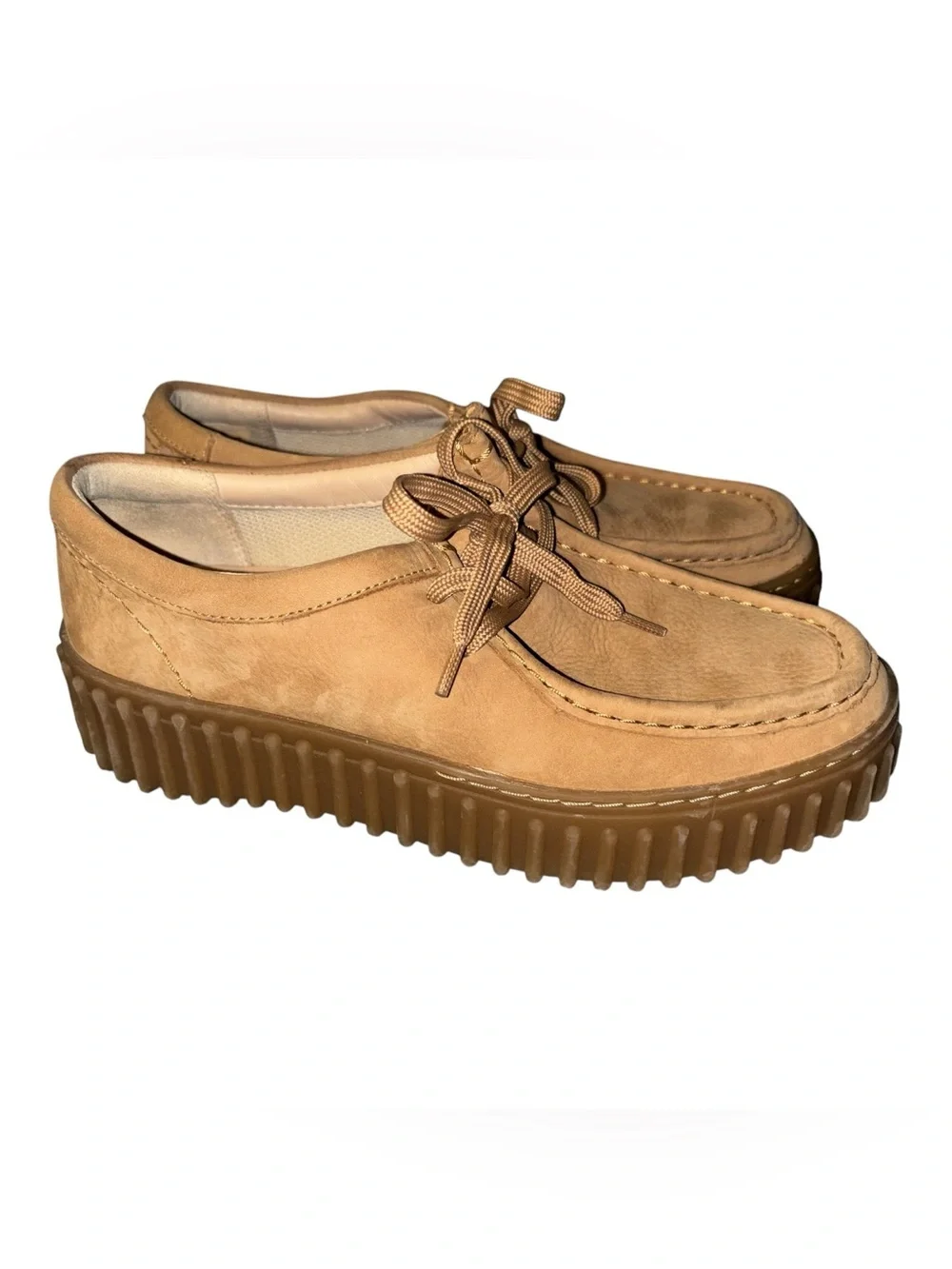 Clarks Torhill Bee tan Suede Wallabee Chukka Shoe 7.5